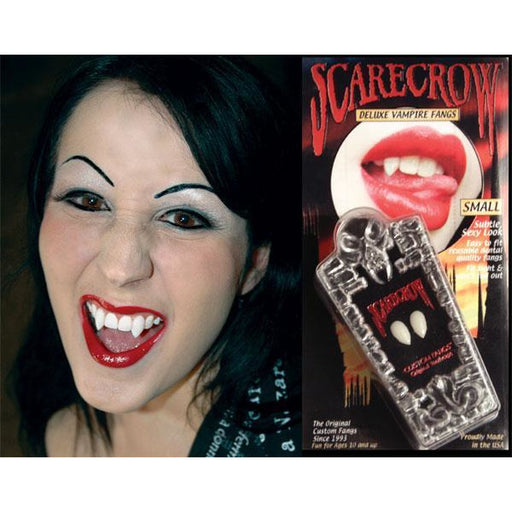 Scarecrow Fake Deluxe Vampire Fangs - Small - Make It Up Costumes 