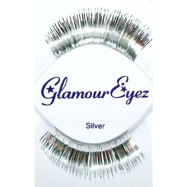 Metallic Silver Lashes - Make It Up Costumes 