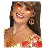 1960's Peace Sign Costume Jewelry Set - Make It Up Costumes 