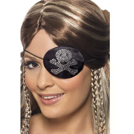 Rhinestone Pirate Eye Patch - Make It Up Costumes 