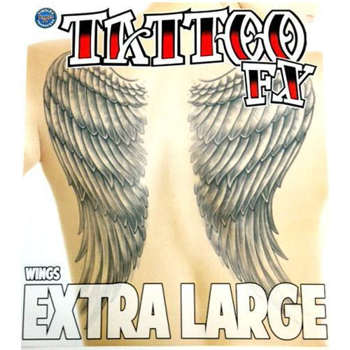 Professional Angel Wings Temporary Tattoo - Make It Up Costumes 