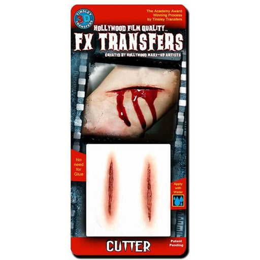 FX Transfers Fake Prosthetic Cuts - Cutter - Make It Up Costumes 