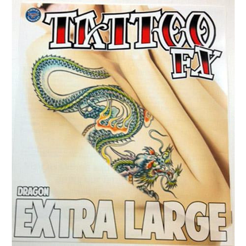 Professional Temporary Dragon Tattoo - Make It Up Costumes 