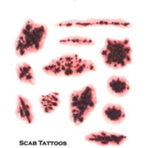Fake Scabs Temporary Tattoos - Make It Up Costumes 