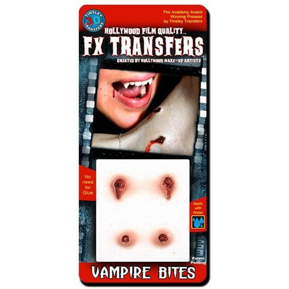 FX Transfers Fake Vampire Bite Marks - Make It Up Costumes 