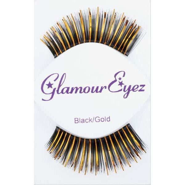 Black & Gold Lashes - Make It Up Costumes 