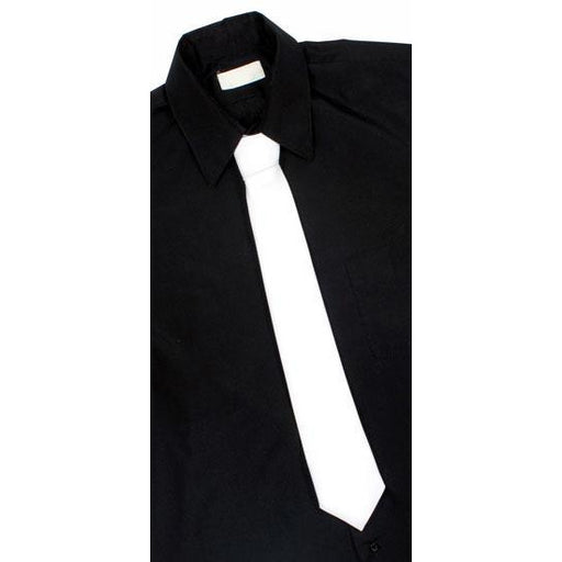 White Dacron 1920s Gangster Tie - Make It Up Costumes 