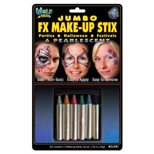 Wolfe Jumbo Face Paint Crayons - Make It Up Costumes 