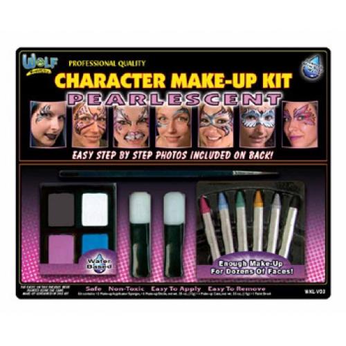 Wolfe Pearlescent Face Paint Kit - Make It Up Costumes 
