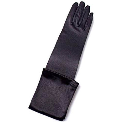 Shoulder Length White or Black Opera Gloves - Extra Large - Make It Up Costumes 